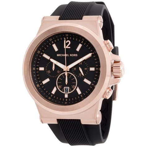 michael kors men's dylan chronograph matte black silicone watch|Michael Kors Men's Chronograph Dylan Black .